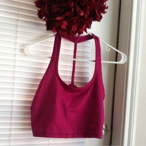 Magenta Mika yoga wear crop top